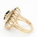 Fine Vintage Estate 14K Yellow Gold Diamond Blue - 6