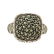 Estate Ladies 925 Silver Marcasite Zirconia Right Hand