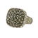 Estate Ladies 925 Silver Marcasite Zirconia Right Hand - 2