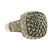 Estate Ladies 925 Silver Marcasite Zirconia Right Hand - 3