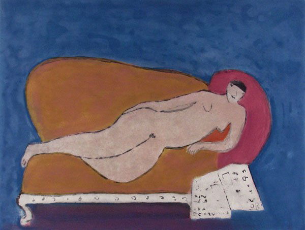 JOY LAVILLE (English) Aquatint: Joy Laville (English, b.1923) Untitled. Aquatint. Printer proof #5 of 10, aside from regular edition. Signed and editioned in pencil, lower margin. Arches paper. Full margins. Fine impression. 12 x 15