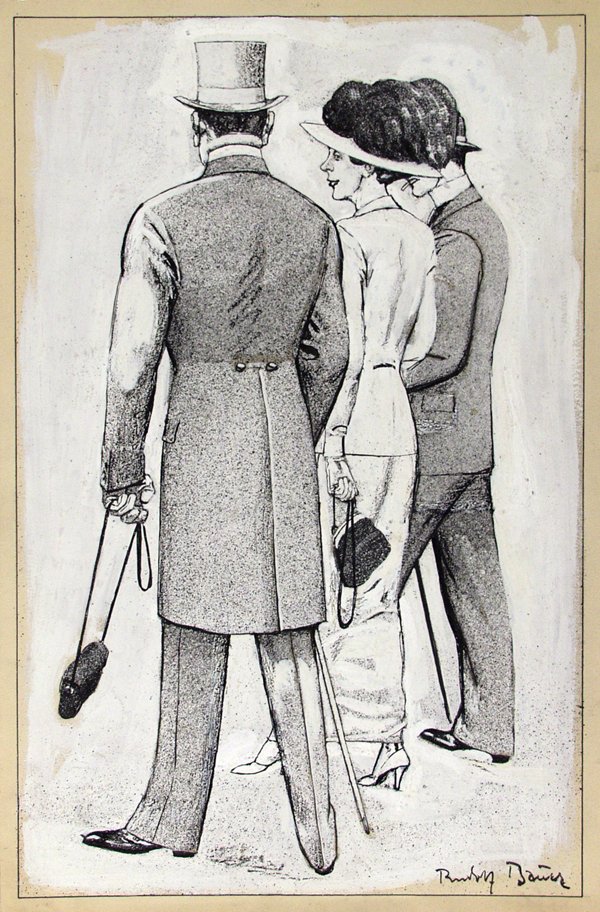 RUDOLF BAUER (German) Gouache and pen