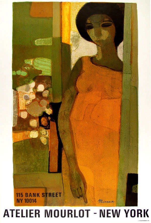 ANDRE MINAUX [AFTER] (French) Color lithograph po: Andre Minaux [after] (French, 1923 - 1988) Poster for Atelier Mourlot. Color lithograph poster. Copyright Atelier Mourlot, Ltd., lower right. 26 1/4 x 18 in. (667 x 457 mm). Sheet Size: 26 1/4 x 18 in