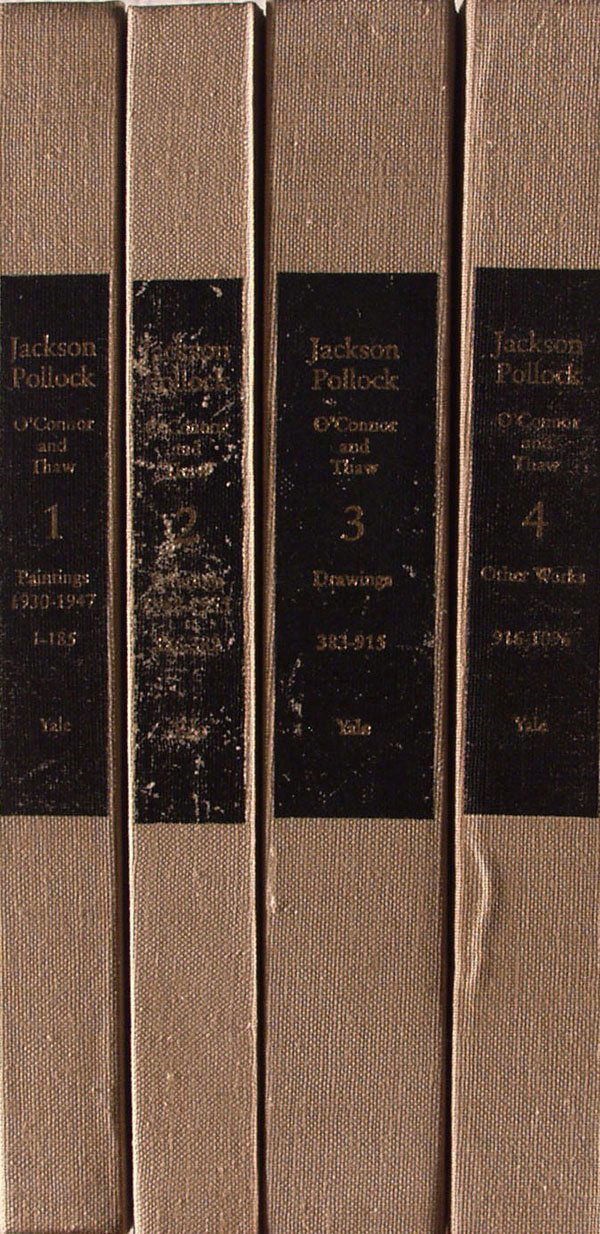 JACKSON POLLOCK (American) Four volume catalogue: Jackson Pollock (American, 1912 - 1956) Jackson Pollock: A Catalogue Raisonne of Paintings, Drawings, and Other Works (Francis Valentine O'Connor and Eugene Victor Thaw, eds.). Four volume catalogue