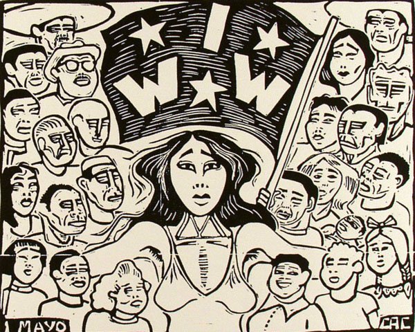 CARLOS CORTEZ (American) Woodcut