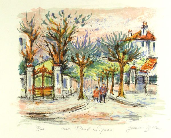 JACQUES ZUCKER (American) Color lithograph