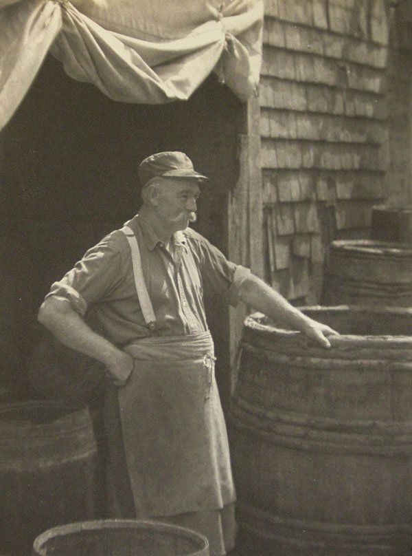 DORIS ULMANN (American) Vintage platinum print: Doris Ulmann (American, 1882 - 1934) Barrel Maker. Vintage platinum print. c1920. Printed c1920. 8 x 6 in. (203 x 152 mm).
