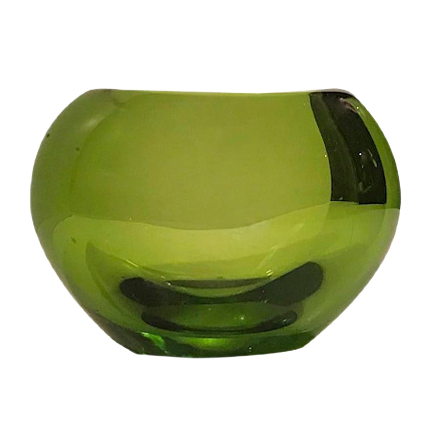 Green Heart Glass Vase by Per Lütken for Holmegaard, 1950s: Titled Heart vase this Light green Piece by Per Lütken was created in 1955. The green version is by far the rarest. Its signed by maker and designer (PL) to the bottom. Additional Item Informatio