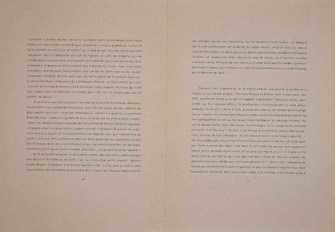 Georges Braque - Tobacco Pack - Original Lithograph - 1963: Papiers Collés is a mixed lithograph realized by George Braque in 1963 for the Art Magazine ''Derrière Le Miroir'' no. 138. Printed by Ateliers de Maeght, Paris, 1963. Good conditions expect