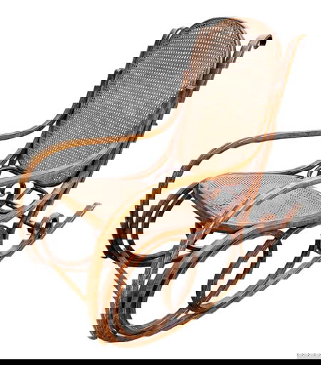 Bent Bro Antique Rocking Chairs With Leaves On The Back Colonial