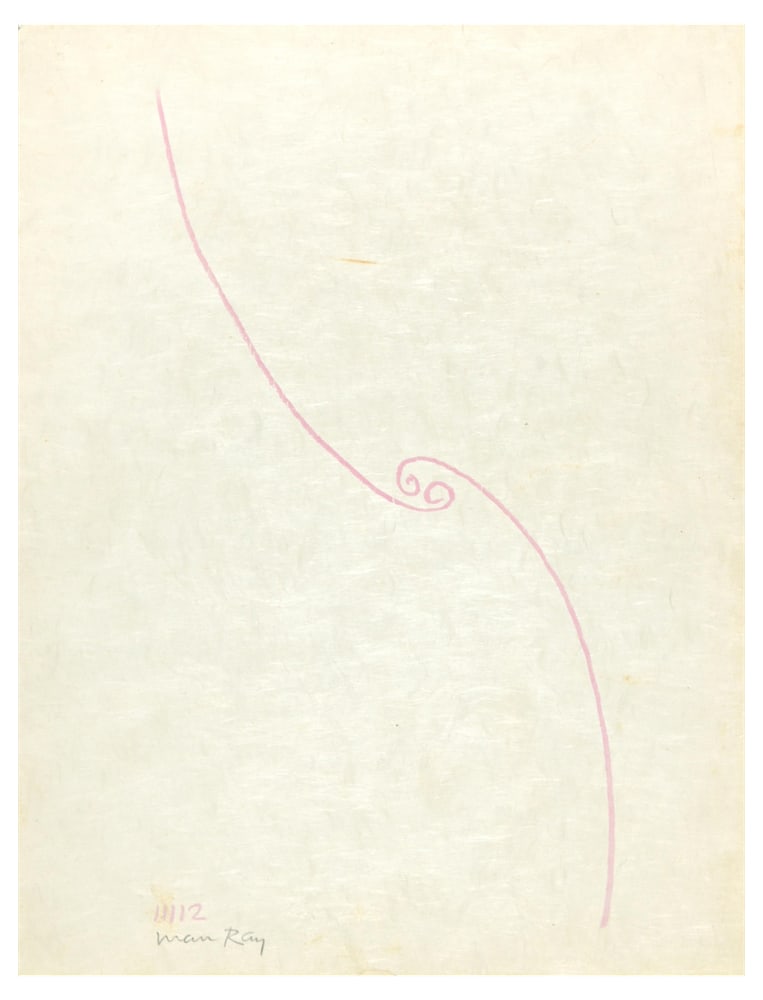 Man Ray, The Absolute Real, Lithograph, 1964: The Absolute Real is a lithograph realized by Man Ray in 1964. Hand-singed in pencil by the Artist. Lithograph in Red Ink, 1964. Published by Schwarz, the lithograph is part of the Suite illustrating,