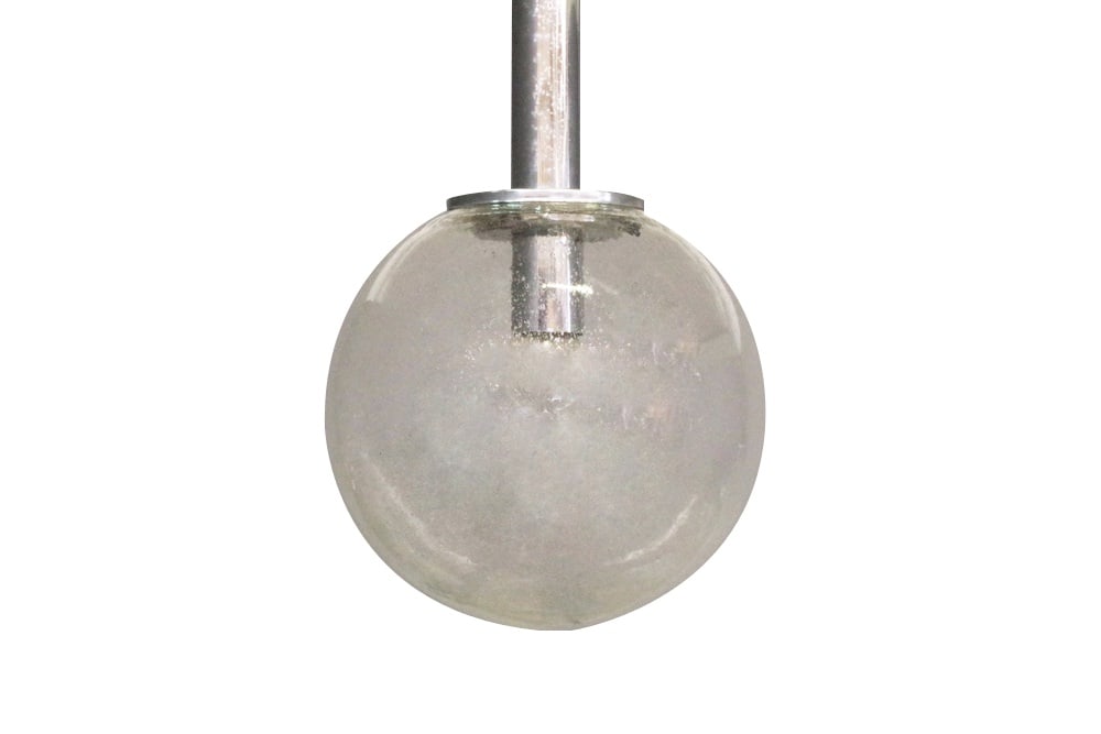 Blown Glass Sphere Suspension Light, 1970s (1 of 6)