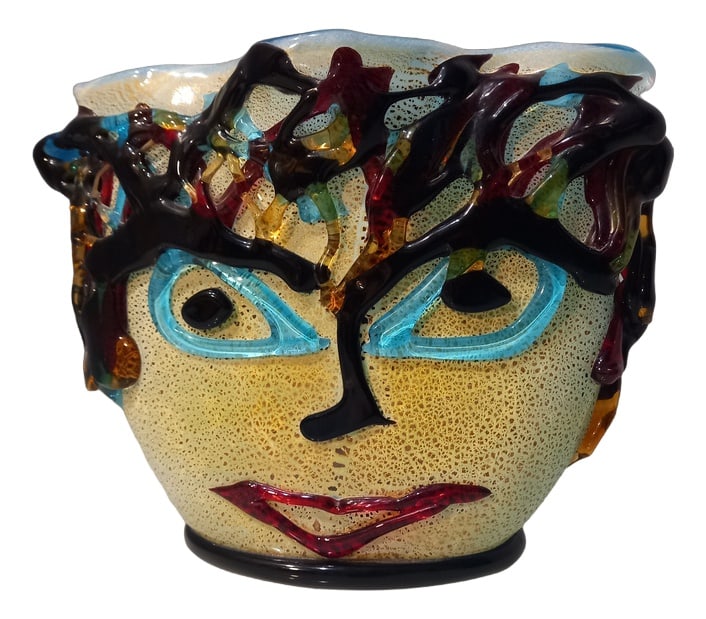 Vase by Costantini for Musana Ocus Murano, 1990s: Glass Vase by Picasso Sergio Costantini for Musana Ocus Omg Murano, 1990s Country of Manufacture: Italy Design Period: 1990 to 1999 Production Period: 1990 to 1999 Detailed Condition: Very Good —