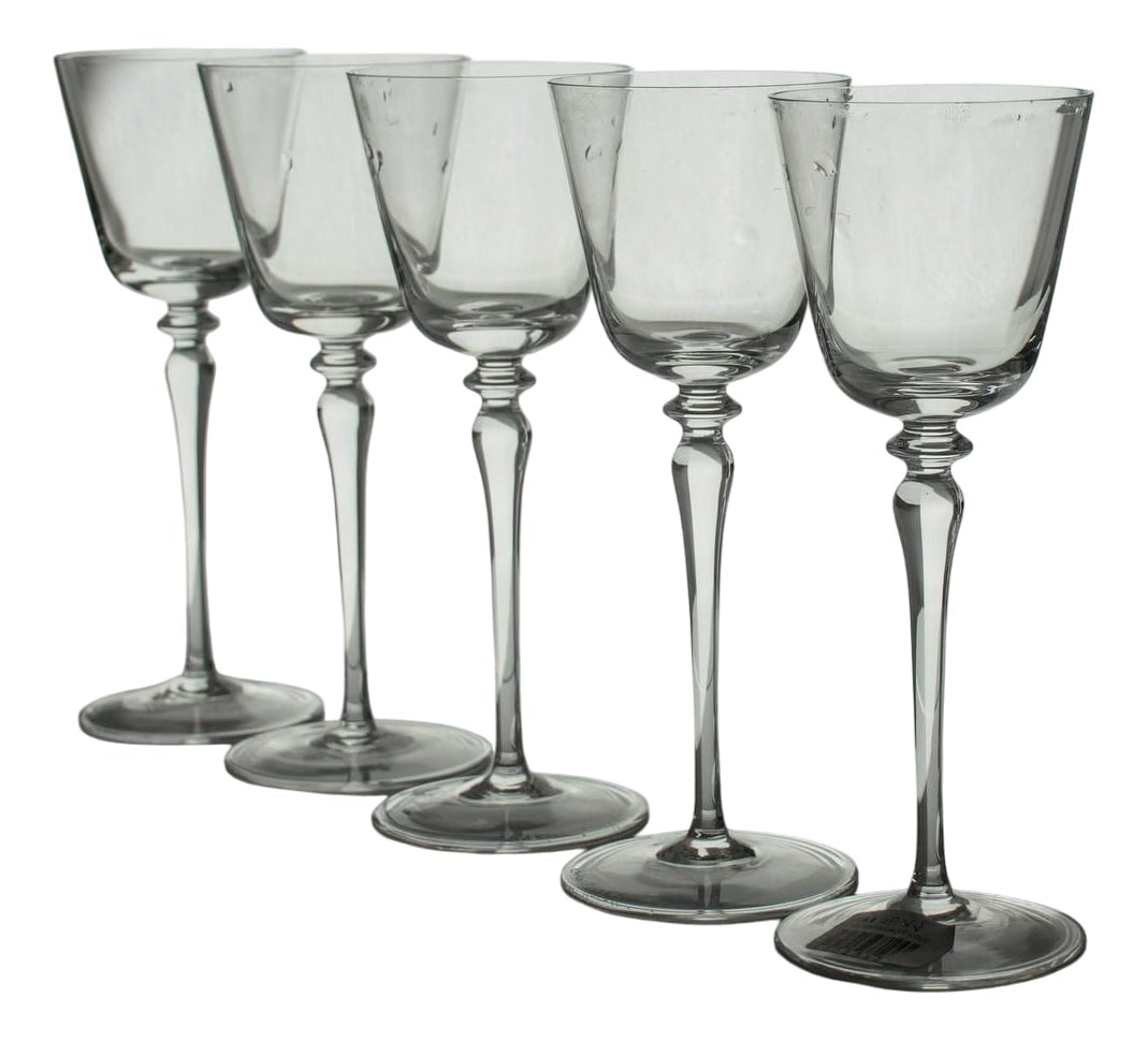 Murano Crystal Glasses by Carlo Moretti, Set of 4: Fabulous set consisting of 4 original glasses by Carlo Moretti. The glass is pure Venetian crystal as only Carlo Moretti could produce. .They are of exquisite workmanship thanks to the talented hand o