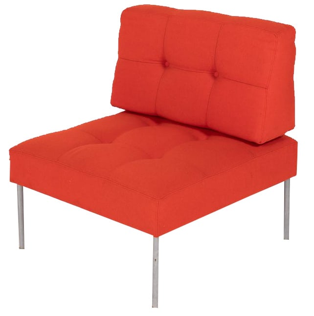 Chairs by P. Cadovius for France & Son, Set of 2: Poul Cadovius ‘Revolt’ sectional chairs produced by France & Son, Denmark 1960s. Upholstered in orange wool fabric, the armrest can be removed. It can be used as a two-seater sofa or a
