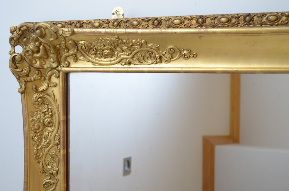 19th Century Leaner or Wall Mirror, 1840s - 15