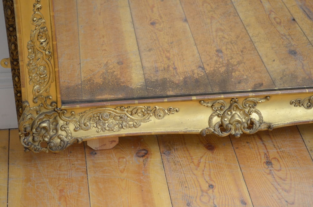 19th Century Leaner or Wall Mirror, 1840s - 3