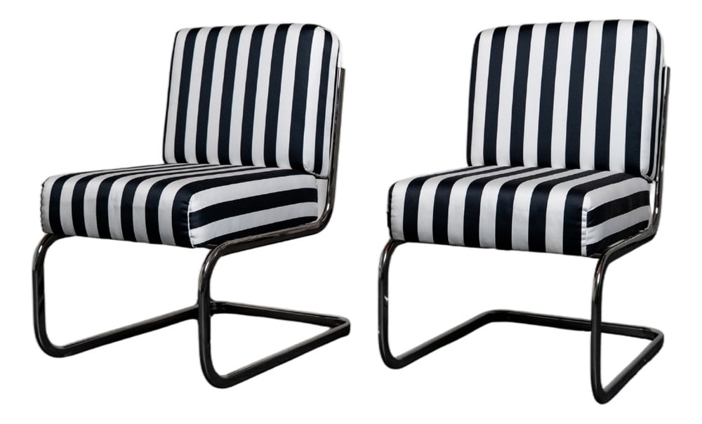 Vintage Stripe Lounge Chairs, 1970s, Set of 2 (1 of 11)