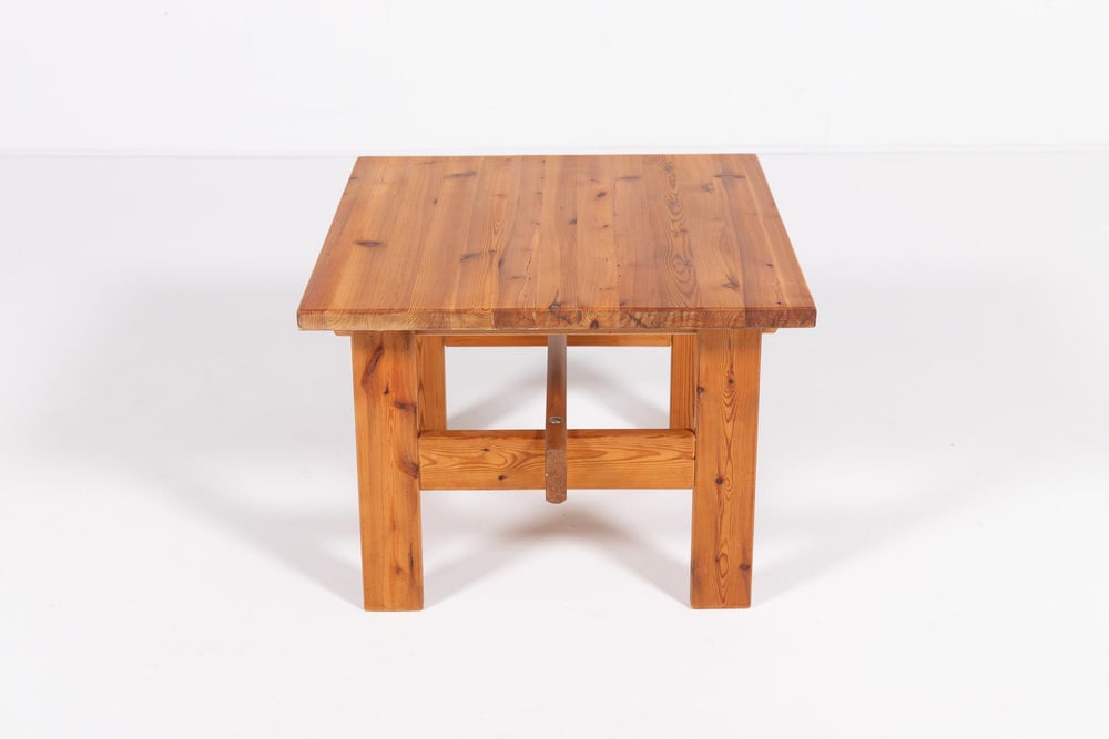 Scandinavian Modern Pine Coffee Table - 3
