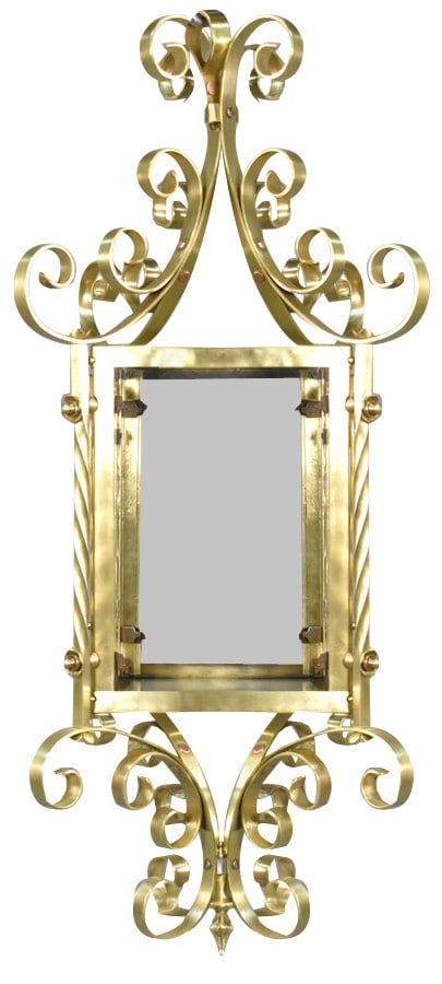 Large French Brass Lantern, 1920s (1 of 20)