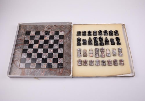 Mid-Century Marble Chess Set with Box - 10