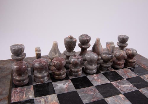 Mid-Century Marble Chess Set with Box - 6