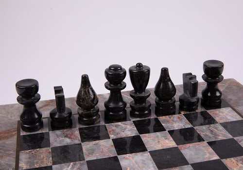 Mid-Century Marble Chess Set with Box - 7