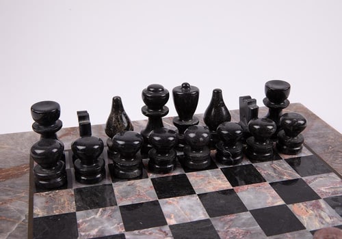 Mid-Century Marble Chess Set with Box - 8