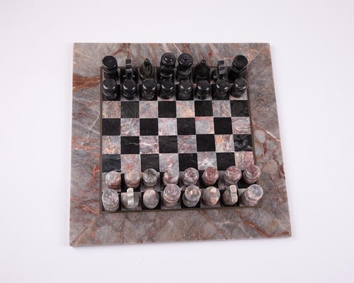Mid-Century Marble Chess Set with Box - 9
