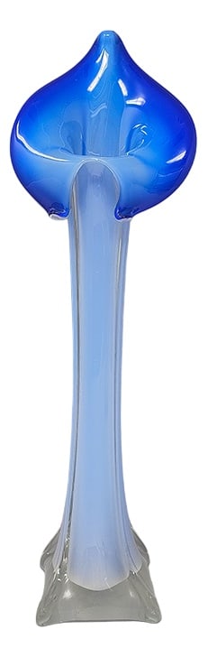 Blaue Vase, 1960s: The item is in excellent condition.Dimension:diameter 3,93 x 12,99 H inchesdiameter cm 10 x cm 33 H Country of Manufacture: Italy Design Period: 1960 to 1969 Production Period: 1960 to 1969