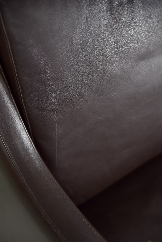 3-Seater Chocolate Leather Sofa, 1960s - 20