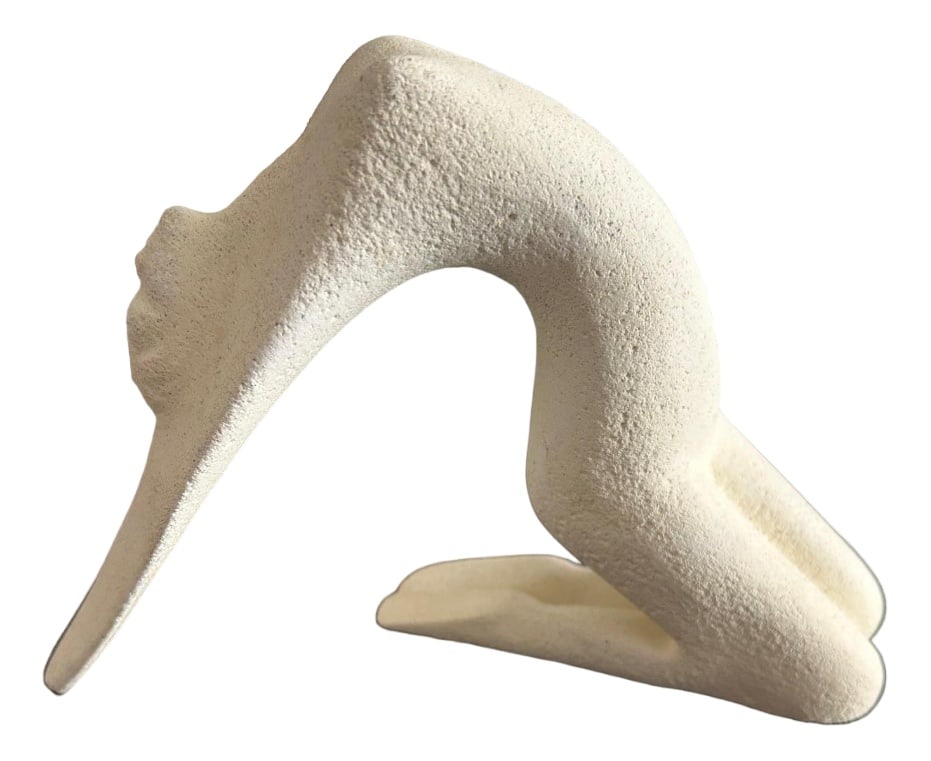 White Stone Sculpture, 1970s: small abstract sculpture in white stone. Country of Manufacture: France Design Period: 1970 to 1979 Production Period: 1970 to 1979 Restoration and Damage Details: Surface has been refinished