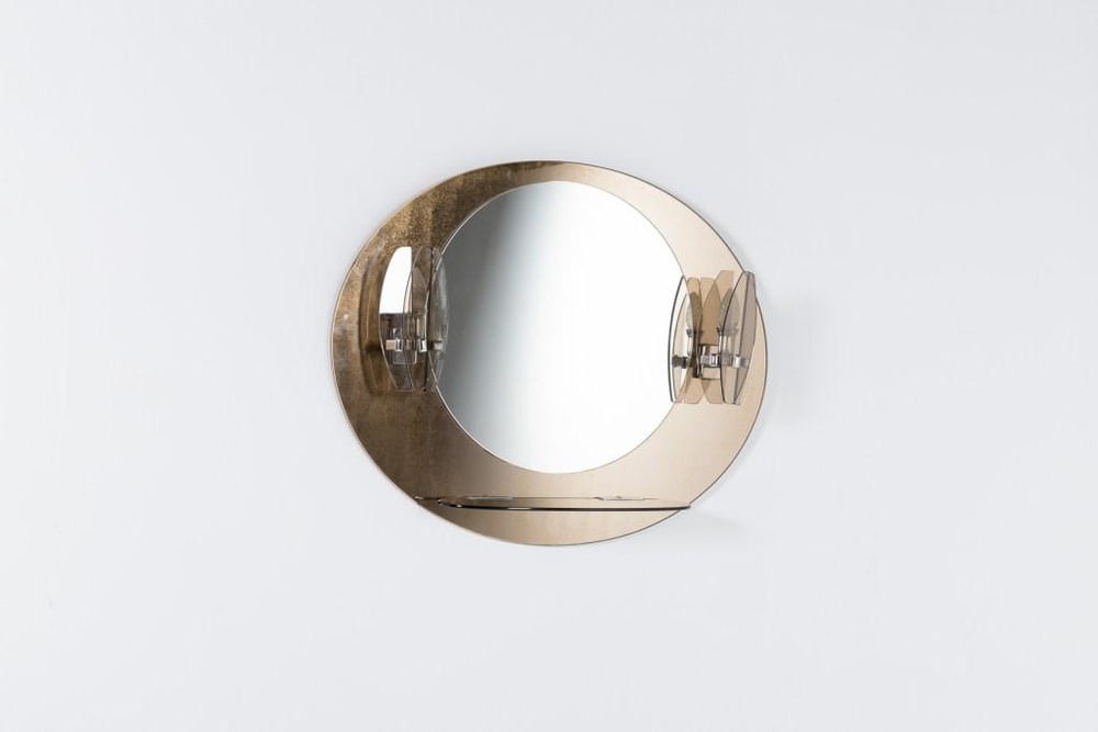 Wall Mirror With Sconces from Veca, 1960s - 3