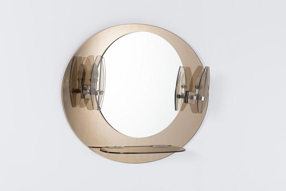 Wall Mirror With Sconces from Veca, 1960s - 4