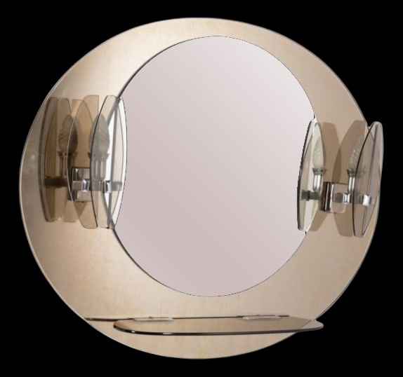 Wall Mirror With Sconces from Veca, 1960s - 8