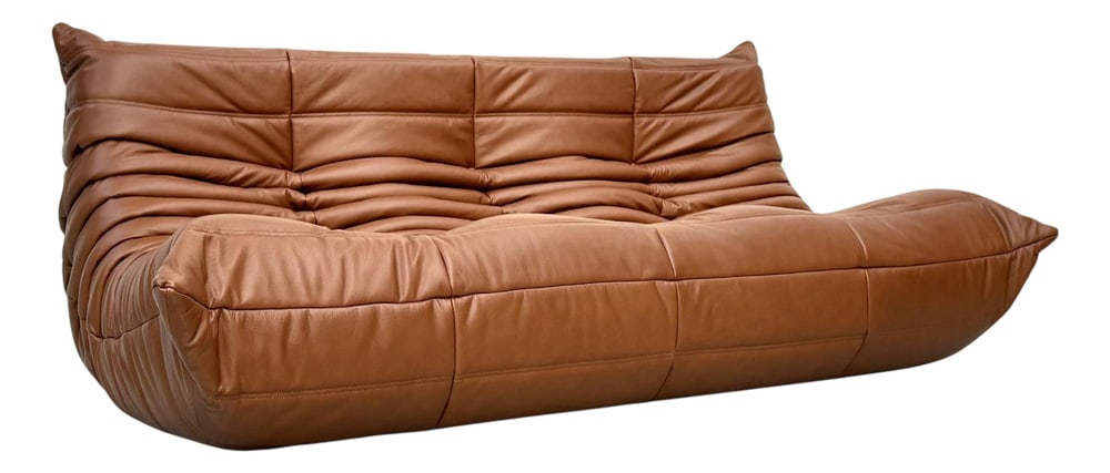 Togo Sofa by Michel Ducaroy for Ligne Roset: Country of Manufacture: France Design Period: 1970 to 1979 Production Period: 1970 to 1979 Restoration and Damage Details: Reupholstered Additional Condition Information: Restored, Parts of the old