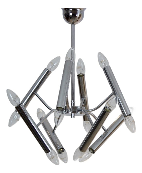 Chrome Chandelier from Boulanger, 1960s (1 of 10)