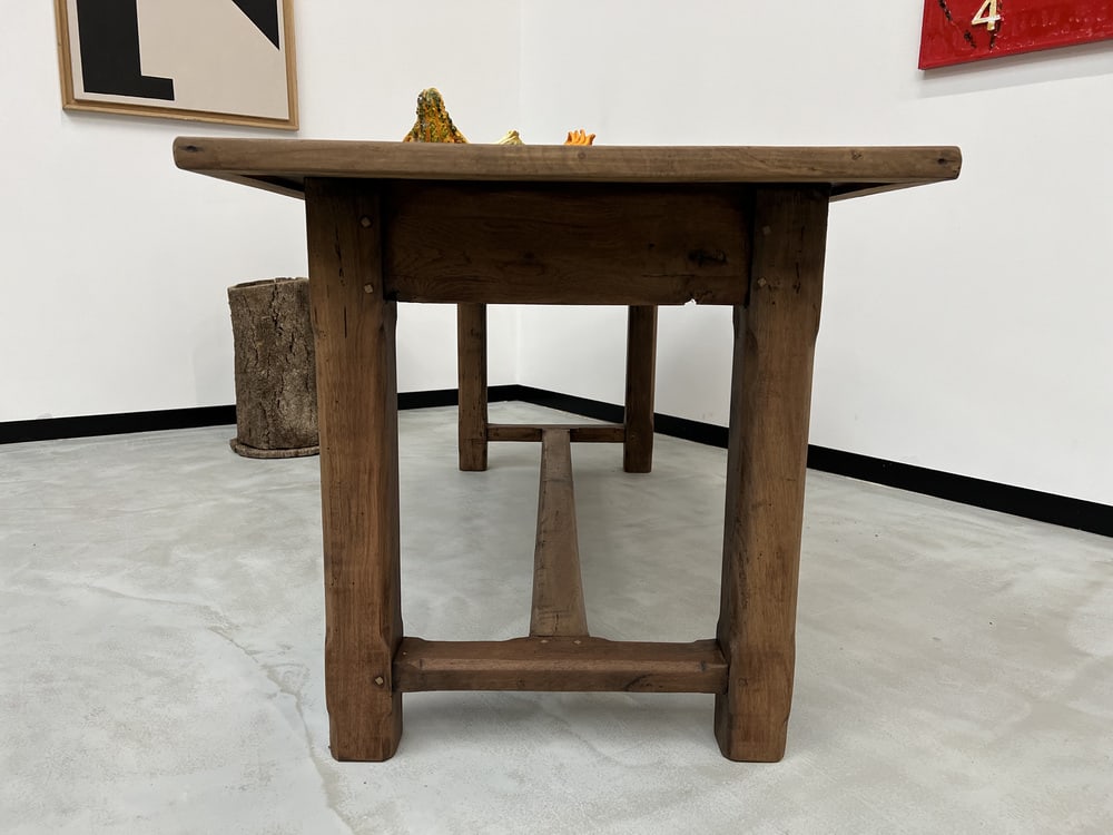 French Farm Table in Oak and Walnut, 1950s - 10