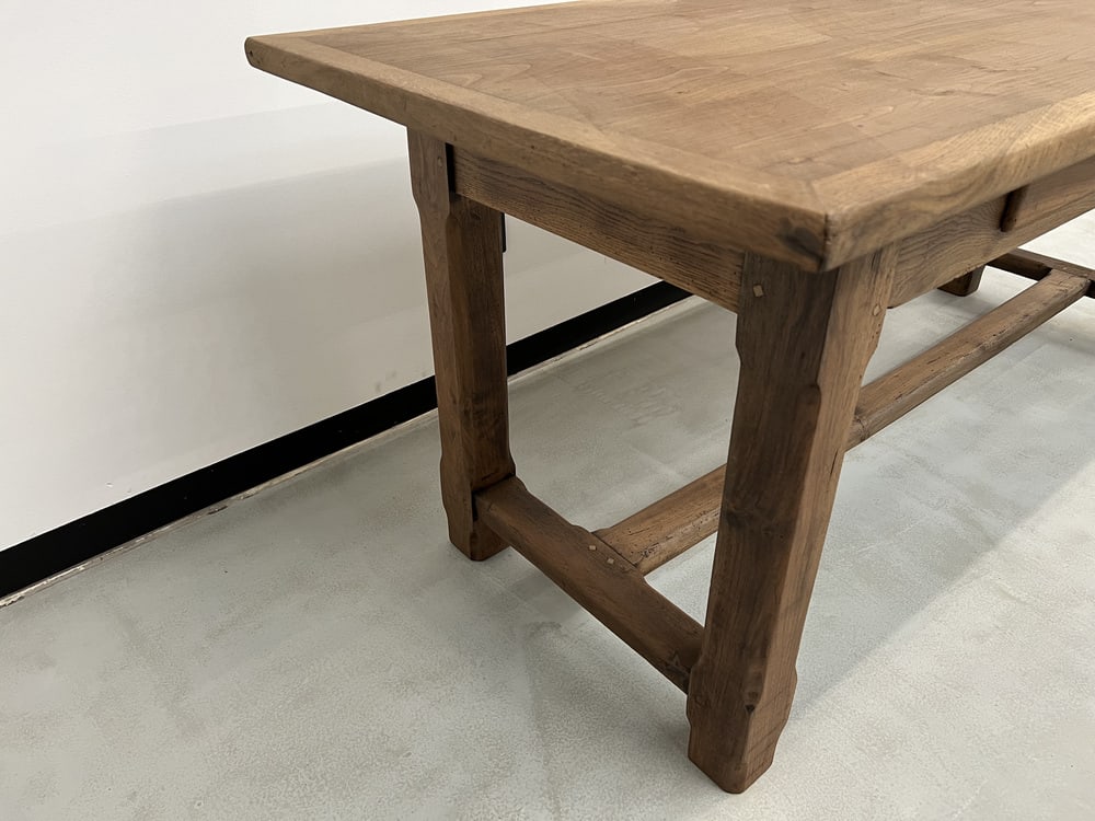 French Farm Table in Oak and Walnut, 1950s - 15