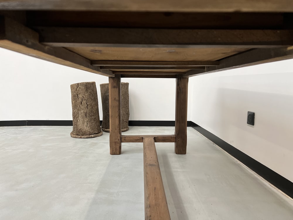 French Farm Table in Oak and Walnut, 1950s - 16