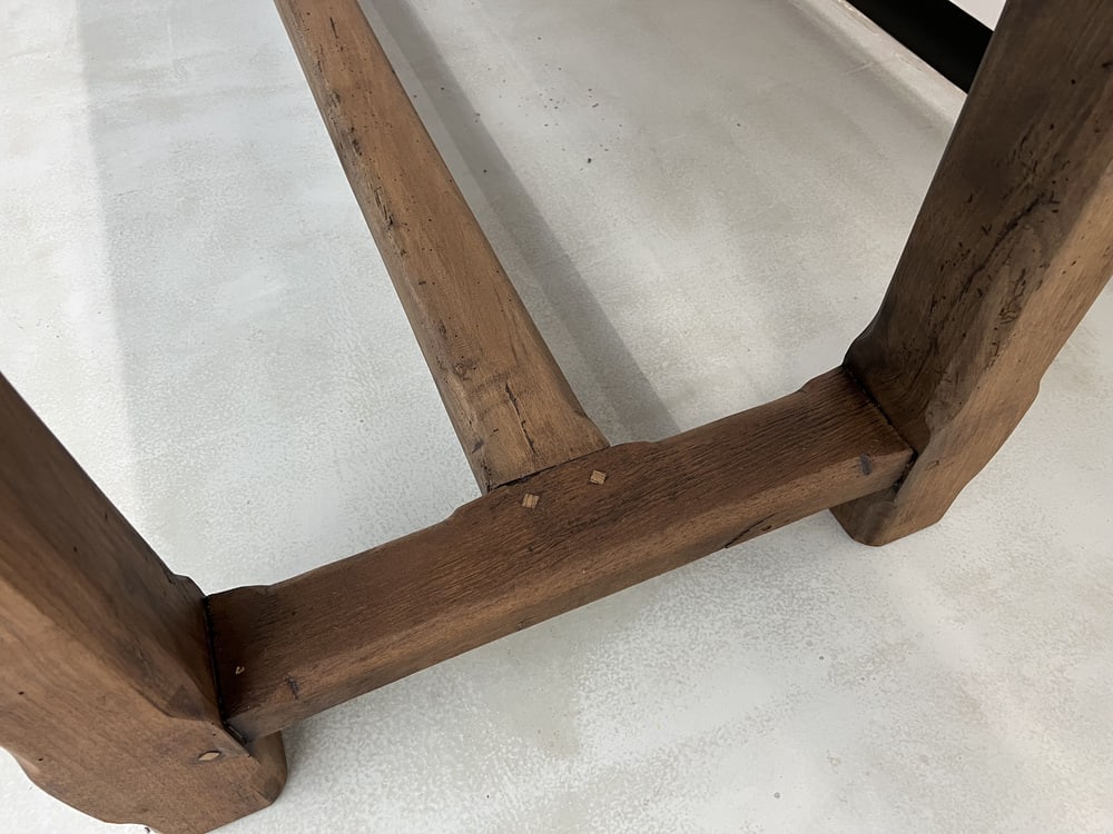 French Farm Table in Oak and Walnut, 1950s - 17