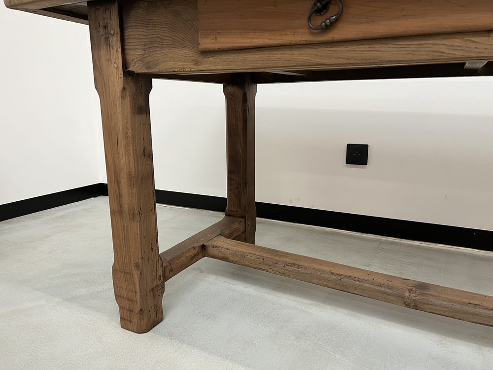 French Farm Table in Oak and Walnut, 1950s - 18