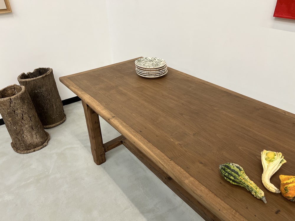 French Farm Table in Oak and Walnut, 1950s - 4