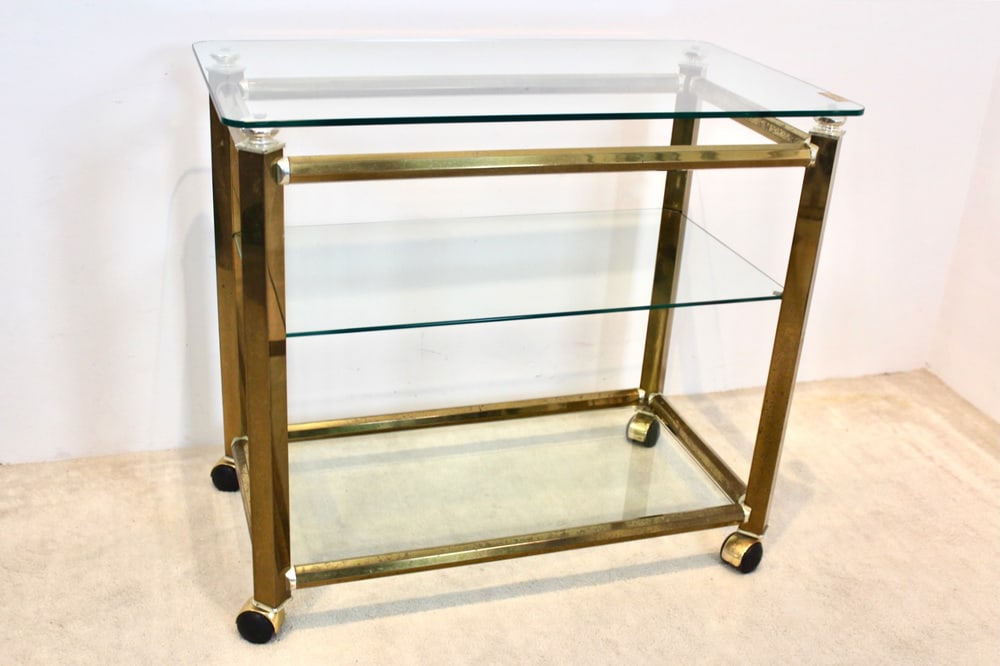 Brass & Nickel Bar Cart by Ponti & Terenghi, 1960s - 10