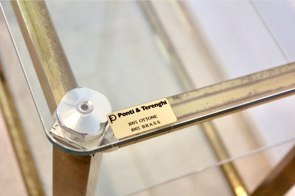 Brass & Nickel Bar Cart by Ponti & Terenghi, 1960s - 11