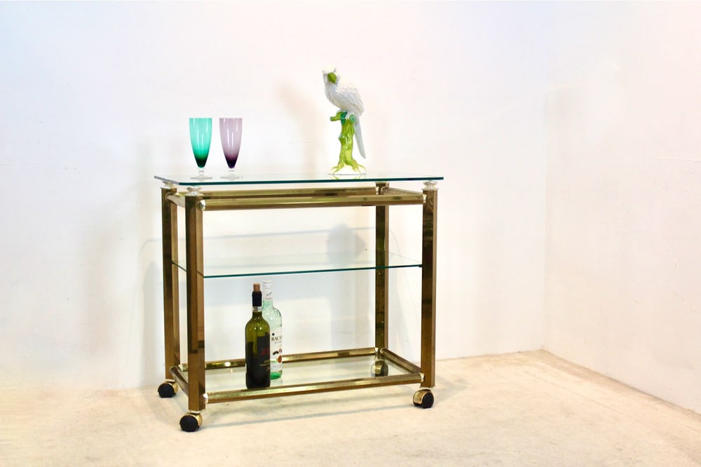 Brass & Nickel Bar Cart by Ponti & Terenghi, 1960s - 13