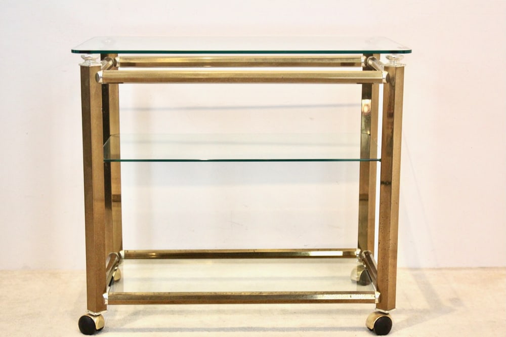 Brass & Nickel Bar Cart by Ponti & Terenghi, 1960s - 2