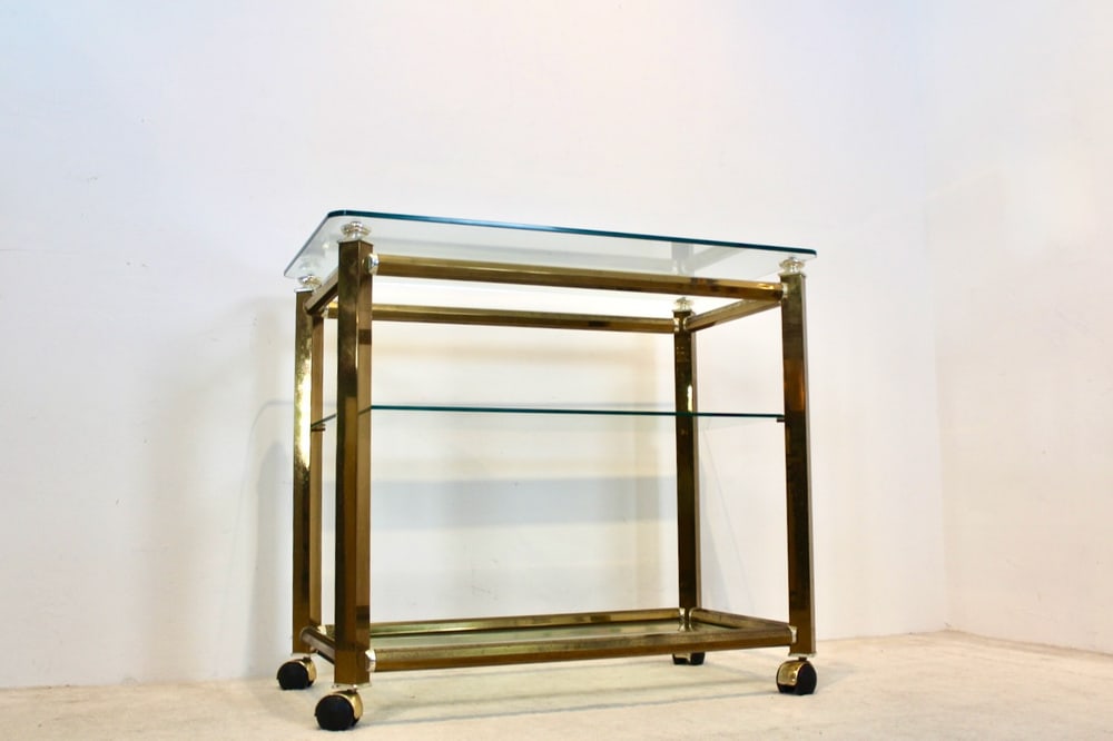 Brass & Nickel Bar Cart by Ponti & Terenghi, 1960s - 7