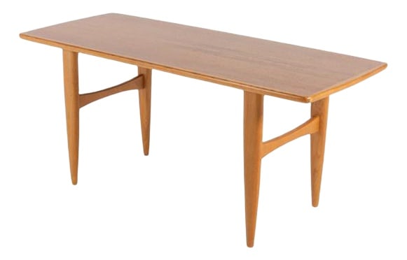 Modern Teak Coffee Table, Sweden, 1960s: Scandinavian Swedish Modern teak top coffee table on varnished oak frame produced in 1960s. Condition Excellent Country of Manufacture: Sweden Design Period: 1960 to 1969 Production Period: 1960 to
