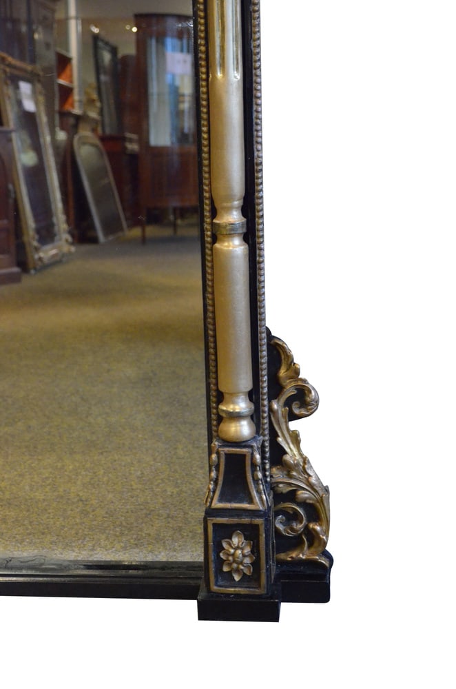 Large English Victorian Overmantel Mirror, 1880s - 10